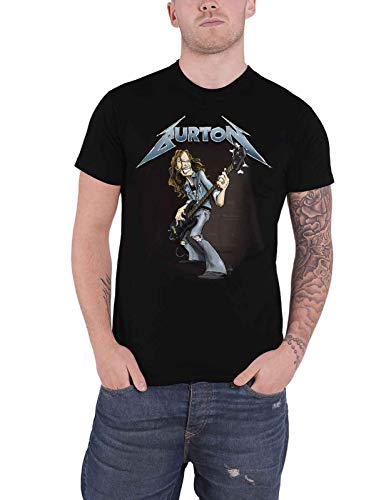 Burton, Cliff Squindo Stack Männer T-Shirt schwarz M 100% Baumwolle Band-Merch, Bands von Metallica