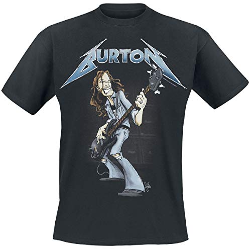 Burton, Cliff Squindo Stack Männer T-Shirt schwarz S 100% Baumwolle Band-Merch, Bands von Metallica