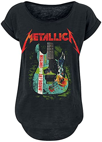 Metallica Bride of Frankenstein Guitar Frauen T-Shirt schwarz L 100% Baumwolle Band-Merch, Bands von Metallica