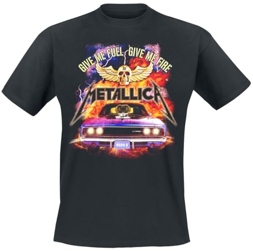 Metallica Give Me Fuel Männer T-Shirt schwarz XXL 100% Baumwolle Band-Merch, Bands von Metallica