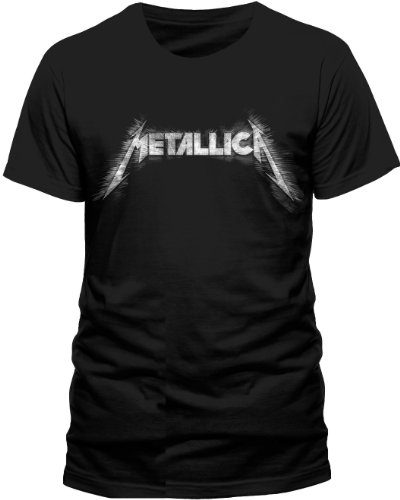 Metallica Herren, T-Shirt, Metallica - Spiked Logo, Schwarz, Large (Herstellergröße: Large) von Metallica