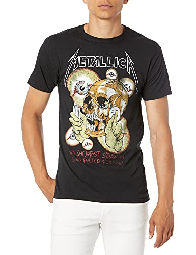 Metallica Herren Vintage Kürzeste Stroh T-Shirt, anthrazit, Groß von Metallica