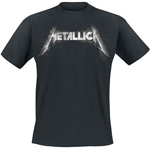 Metallica Herren Spiked_Men_bl_ts: M T-Shirt, Schwarz (Black Black), Medium von Metallica