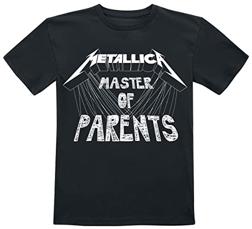 Metallica Kids - Master of Parents Unisex T-Shirt Navy 128 100% Baumwolle Band-Merch, Bands von Metallica