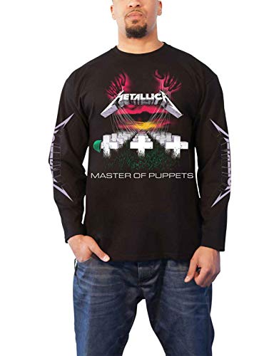 Metallica Master of Puppets Männer Langarmshirt schwarz S 100% Baumwolle Band-Merch, Bands von Metallica