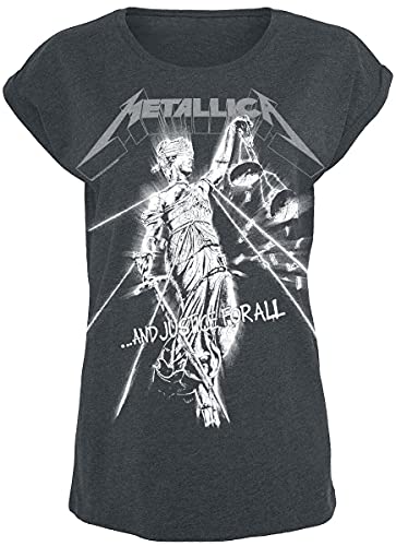 Metallica Raining Light Frauen T-Shirt grau M 60% Baumwolle, 40% Polyester Band-Merch, Bands von Metallica