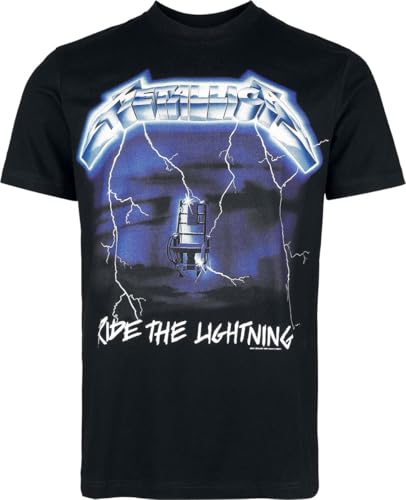 Metallica Ride The Lightning - Heavyweight Männer T-Shirt schwarz XXL 100% Baumwolle Band-Merch, Bands von Metallica