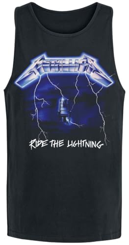 Metallica Ride The Lightning Männer Tank-Top schwarz 5XL 100% Baumwolle Band-Merch, Bands von Metallica