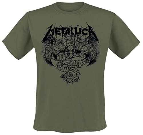 Metallica Roam Blast Olive Männer T-Shirt Oliv L 100% Baumwolle Band-Merch, Bands von Metallica