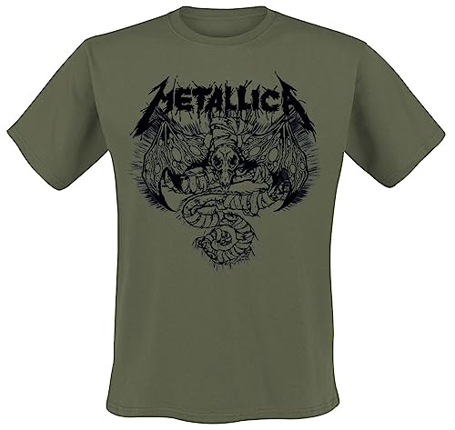 Metallica Roam Blast Olive Männer T-Shirt Oliv XXL 100% Baumwolle Band-Merch, Bands von Metallica