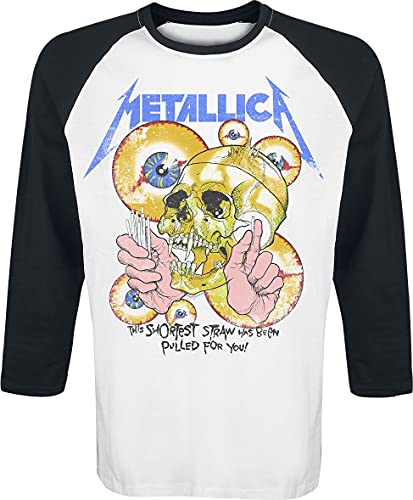 Metallica Shortest Straw Männer Langarmshirt weiß/schwarz S von Metallica