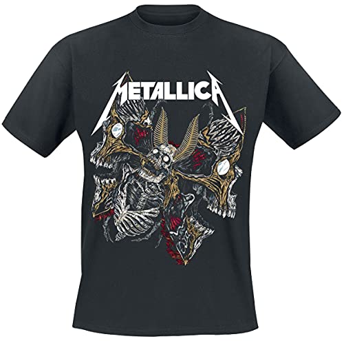Metallica Skull Moth Männer T-Shirt schwarz L 100% Baumwolle Band-Merch, Bands, Totenköpfe von Metallica