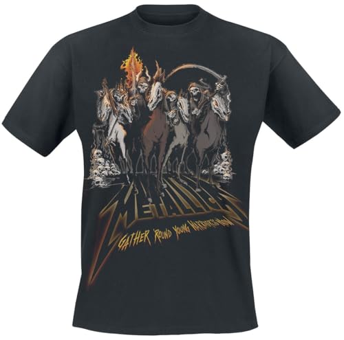 Metallica T Shirt 40th Anniversary Horsemen Band Logo Nue offiziell Herren von Metallica