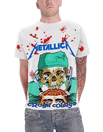 Metallica T Shirt Crash Course In Brain Surgery Nue offiziell Herren Weiß All XL von Metallica