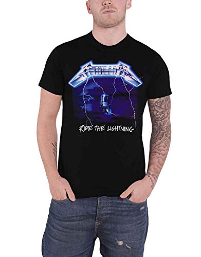 Metallica T Shirt Ride The Lightning Tracks Band Logo Nue offiziell Herren von Metallica