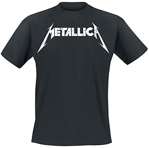 Metallica Textured Logo Männer T-Shirt schwarz 5XL 100% Baumwolle Band-Merch, Bands von Metallica