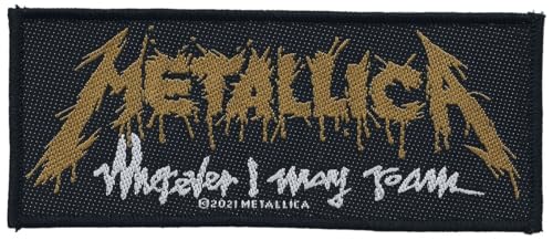 Metallica Wherever I May Roam Unisex Patch schwarz/weiß/gelb 100% Polyester Band-Merch, Bands von Metallica