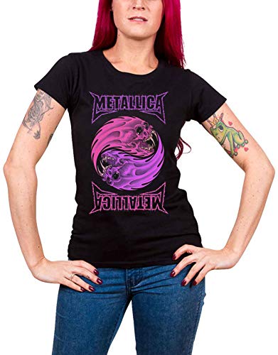 Metallica Yin Yang Frauen T-Shirt schwarz XL 100% Baumwolle Band-Merch, Bands von Metallica