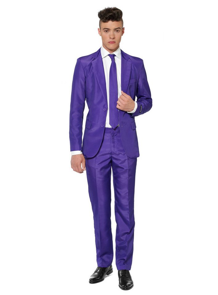 SuitMeister Anzug Solid Purple Anzug - Kostüm für Karneval Fasching Schicker Anzug in schillernder Farbe SuitMeister Anzug Solid Purple Anzug - Kostüm für Karneval Fasching Schicker Anzug in schillernder Farbe von SuitMeister