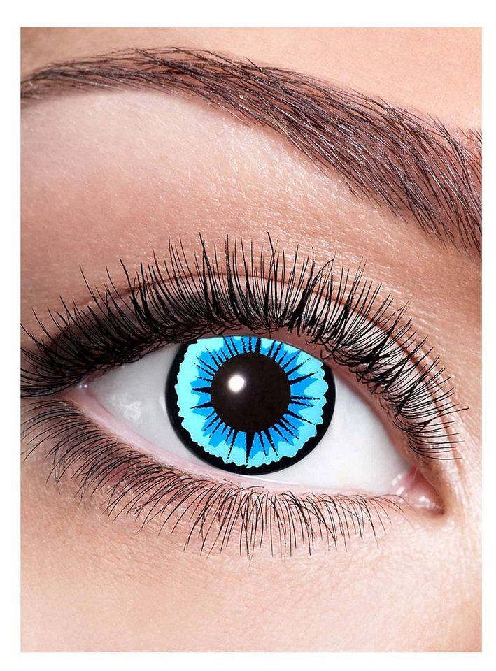 Metamorph Motivlinsen Eisprinzessin mit Dioptrien, Eine farbige Kontaktlinse mit Stärke von Metamorph