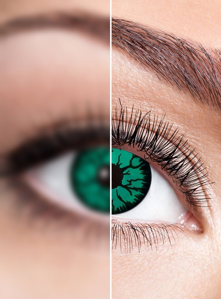 Metamorph Motivlinsen Goblin mit Dioptrien, Eine farbige Kontaktlinse mit Stärke von Metamorph