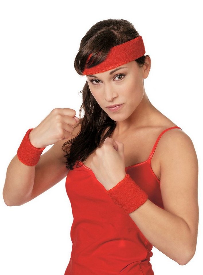Metamorph Schweißband Schweißband Set rot, Egal ob Tennis, Aerobic oder Trimm-Dich-Pfad: in den 80er ging Sport n von Metamorph