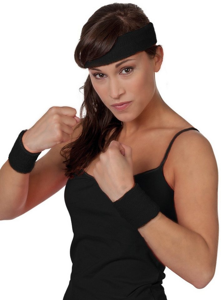 Metamorph Schweißband Schweißband Set schwarz, DAS It-Piece der 80er Jahre! von Metamorph