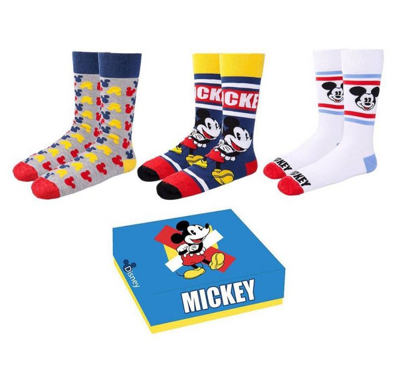Metamorph Socken Disney – Micky Maus Socken 3er-Pack Drei Paar Socken mit ikonischen Micky-Motiven im Geschenkkarton von Metamorph