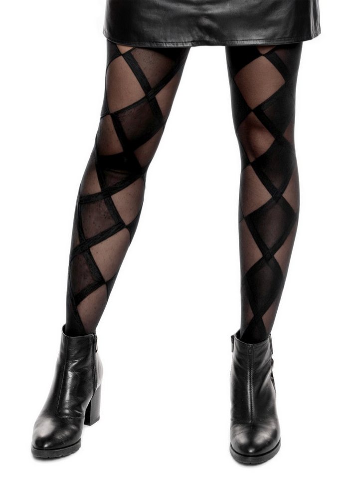Metamorph Strumpfhose Harlekin Strumpfhose Gaga (1 St) Mit dieser Rautenstrumpfhose ziehst Du den Joker! von Metamorph