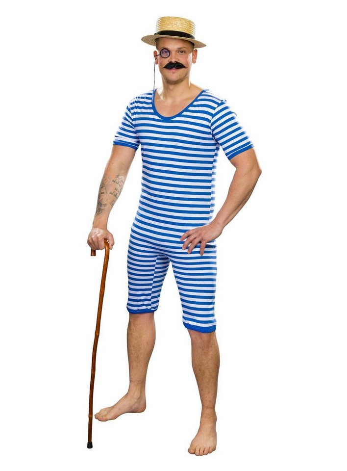 Metamorph T-Shirt Herren Badeanzug blau-weiß Ob Strandpromenade oder Zirkuszelt: Streifen mit Stil Metamorph T-Shirt Herren Badeanzug blau-weiß Ob Strandpromenade oder Zirkuszelt: Streifen mit Stil von Metamorph
