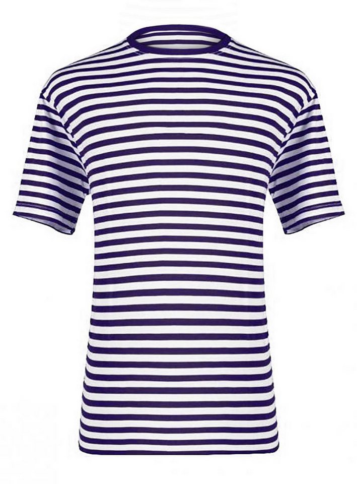 thetru T-Shirt Herren Ringelshirt kurzarm blau-weiß – alltagstaug Gestreiftes Shirt für Karneval und Alltag – qualitativ entsprechend thetru T-Shirt Herren Ringelshirt kurzarm blau-weiß – alltagstaug Gestreiftes Shirt für Karneval und Alltag – qualitativ entsprechend von thetru