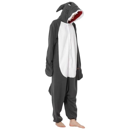 Metaparty Einteiliger Plüsch-Pyjama grau (S) von Metaparty