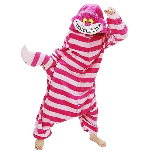 Metaparty Einteiliger Schlafanzug Damen Tier Kostüm Plüsch Kostüme Onesies für Erwachsene Cartoon Schlafanzug Cosplay Schlafanzüge mit Kapuze Sleepsuit von Metaparty