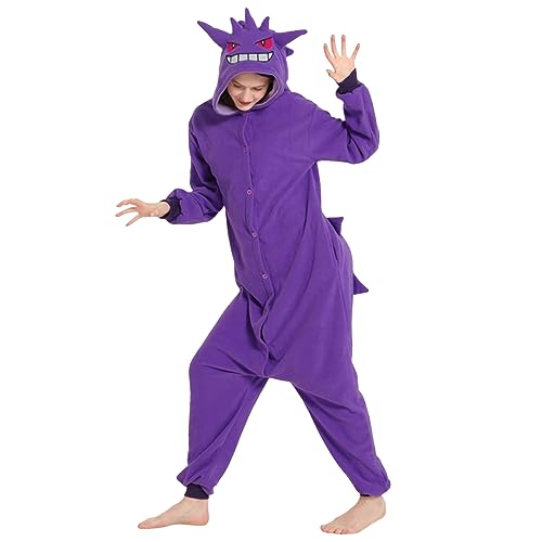 Metaparty Einteiliger Schlafanzug Damen Tier Kostüm Plüsch Kostüme Onesies für Erwachsene Cartoon Schlafanzug Cosplay Schlafanzüge mit Kapuze Sleepsuit von Metaparty