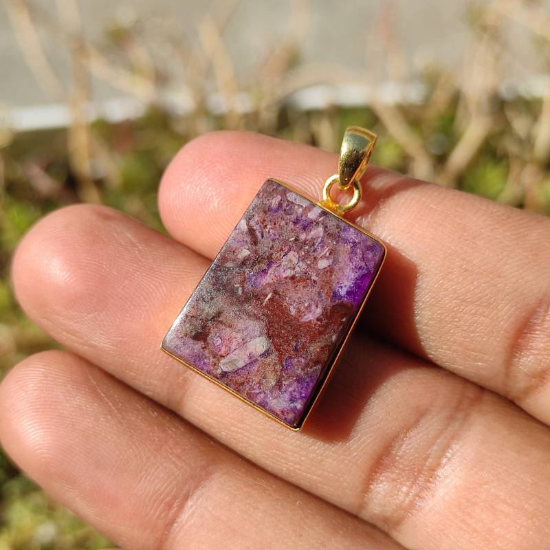 Sugilit Anhänger - Sugilith Kristall Sterling Silber Mangan Ermutigt Universelle Liebe Geschenk von MetaphysicalLapidary