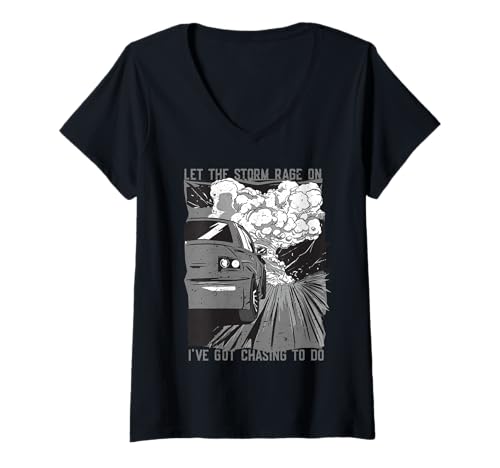 Damen Sturmjäger Meteorologe Let The Storm Rage on T-Shirt mit V-Ausschnitt Damen Sturmjäger Meteorologe Let The Storm Rage on T-Shirt mit V-Ausschnitt von Meteorologen Sturmjäger Gewitter Wetter