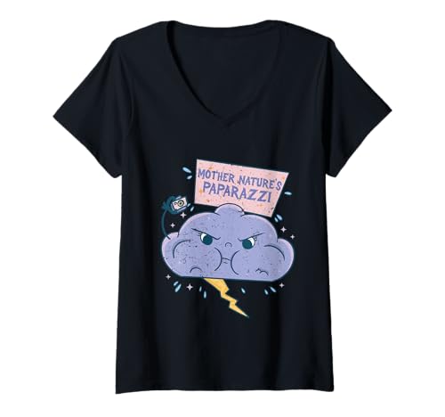Damen Sturmjäger Meteorologe Natures Paparazzi T-Shirt mit V-Ausschnitt Damen Sturmjäger Meteorologe Natures Paparazzi T-Shirt mit V-Ausschnitt von Meteorologen Sturmjäger Gewitter Wetter