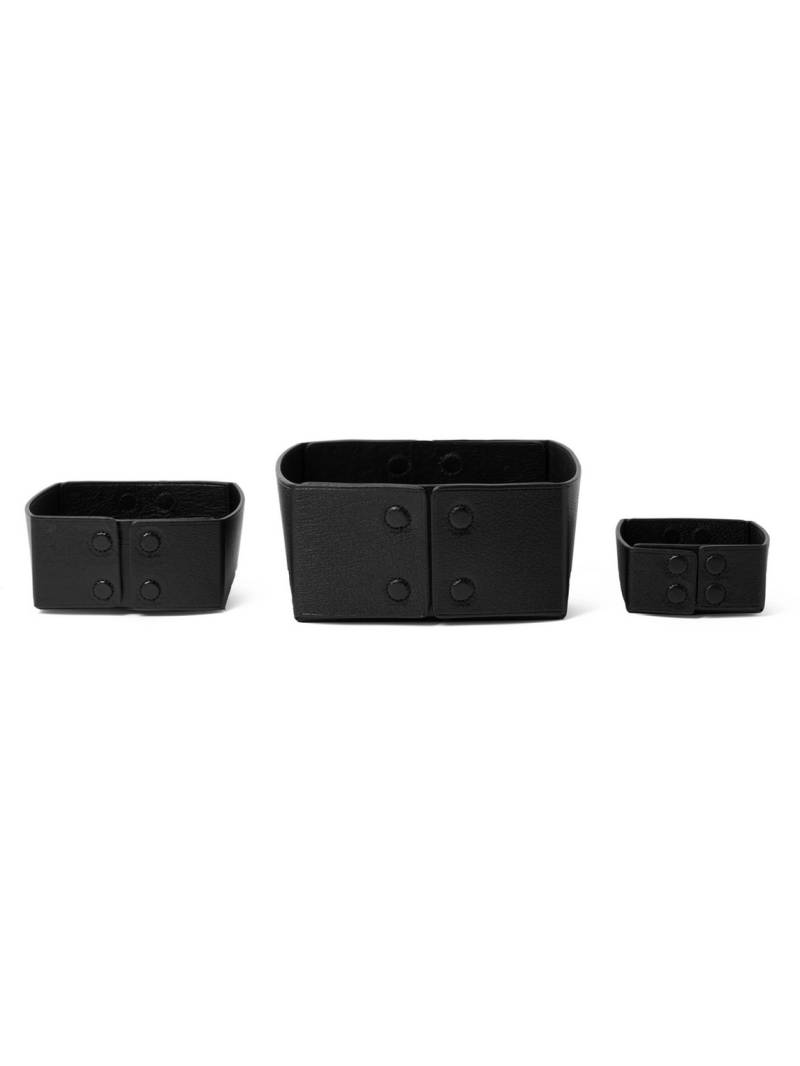 Métier - Set of Three Reversible Collapsible Full-Grain Leather Boxes - Men - Black von Métier