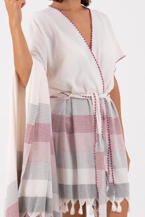 Damen Kimono Und Pestemal Set - 2-Teilig | Musselin, Leicht, Atmungsaktiv Zuhause, Strand & Reisen Damen Kimono Und Pestemal Set - 2-Teilig | Musselin, Leicht, Atmungsaktiv Zuhause, Strand & Reisen von MetisTextil