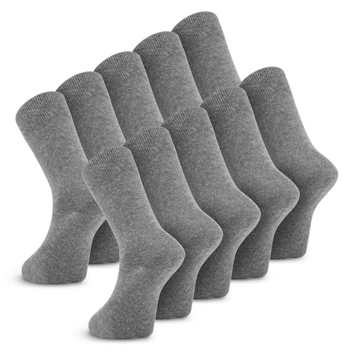 Metrium 10 Paar Business Socken, Herren Socken, Damen Socken, Komfort-Bund ohne drückende Naht. Alltag Socken von Metrium