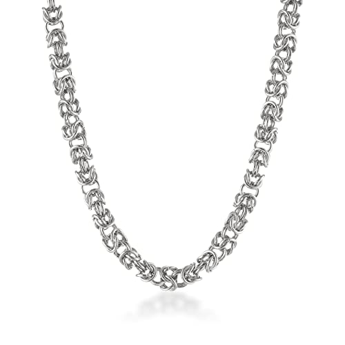 Metro Jewelry Edelstahl Dicke Königskette Halskette für Herren - 45.7 cm bis 61.0 cm lang - 6mm breit mit Karabiner, Metall, Kein Edelstein Metro Jewelry Edelstahl Dicke Königskette Halskette für Herren - 45.7 cm bis 61.0 cm lang - 6mm breit mit Karabiner, Metall, Kein Edelstein von Metro Jewelry