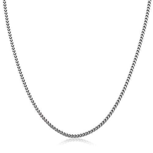 Metro Jewelry Franco-Kette aus Edelstahl, 2,5 mm, für Herren, mit Gelbgold oder schwarzer Ionenbeschichtung, 45,7 bis 71,1 cm lang, mit Karabinerverschluss, Metall, Kein Edelstein Metro Jewelry Franco-Kette aus Edelstahl, 2,5 mm, für Herren, mit Gelbgold oder schwarzer Ionenbeschichtung, 45,7 bis 71,1 cm lang, mit Karabinerverschluss, Metall, Kein Edelstein von Metro Jewelry