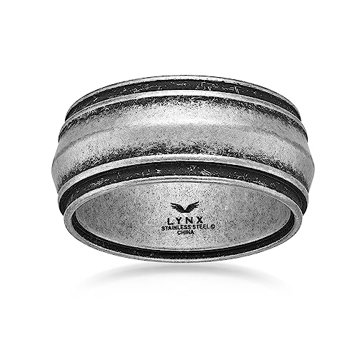 Metro Jewelry Herren-Ring aus Edelstahl, mit schwarzen Kanten, 8 mm breit, Jahrestagsring, Größe 8 bis 12, Metall, Kein Edelstein Metro Jewelry Herren-Ring aus Edelstahl, mit schwarzen Kanten, 8 mm breit, Jahrestagsring, Größe 8 bis 12, Metall, Kein Edelstein von Metro Jewelry