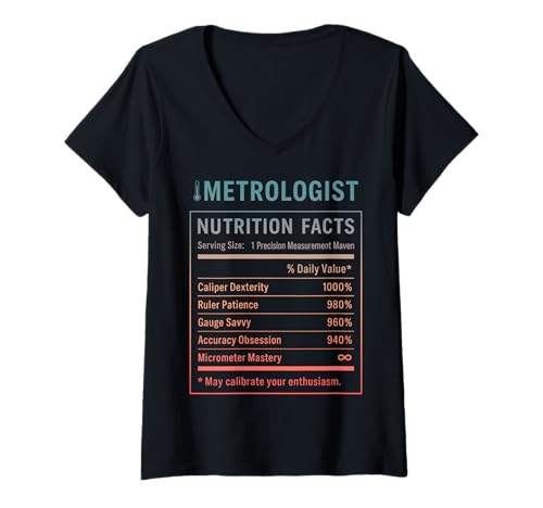 Damen Lustiger Messtechniker T-Shirt mit V-Ausschnitt Damen Lustiger Messtechniker T-Shirt mit V-Ausschnitt von Metrologist Gifts & Apparel Co.