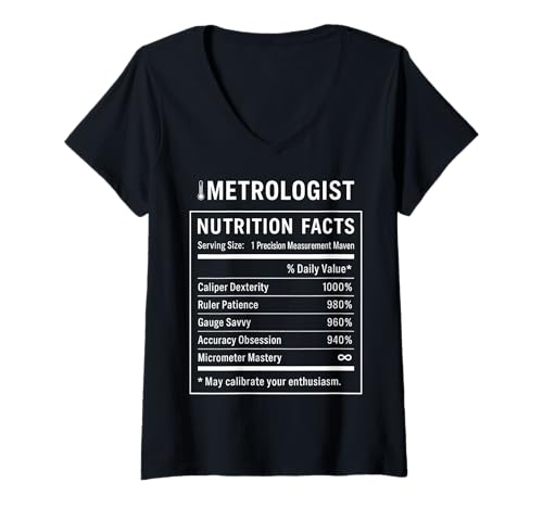 Damen Lustiger Messtechniker T-Shirt mit V-Ausschnitt Damen Lustiger Messtechniker T-Shirt mit V-Ausschnitt von Metrology Humor Gifts & Tees