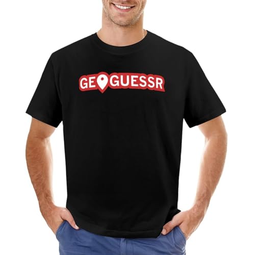 GeoGuessr Logo T-Shirt Graphic t Shirt Tops Black t Shirt Funny t Shirts for Men von Metromania