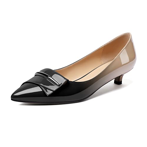Mettesally Dame Fersen Slip On Pumps Spitz zulaufende mittlere Niedrige Absätze Mode Party Club Kleid Schuhe Schwarz Beige EU40 Mettesally Dame Fersen Slip On Pumps Spitz zulaufende mittlere Niedrige Absätze Mode Party Club Kleid Schuhe Schwarz Beige EU40 von Mettesally