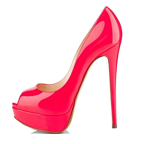 Mettesally Damen Peep Toe Pumps,Stiletto Abstaz Klassische Schuhe,Damen Plateau Sandalen,Rose EU40 Mettesally Damen Peep Toe Pumps,Stiletto Abstaz Klassische Schuhe,Damen Plateau Sandalen,Rose EU40 von Mettesally