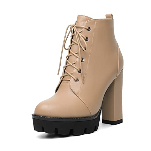 Mettesally Damen Plattform hochhackigen kurzen Stiefel Spitz klobig Blockabsatz Slip On Lace Up Ankle Booties Wildleder Schuhe Mattes Beige EU44 Mettesally Damen Plattform hochhackigen kurzen Stiefel Spitz klobig Blockabsatz Slip On Lace Up Ankle Booties Wildleder Schuhe Mattes Beige EU44 von Mettesally