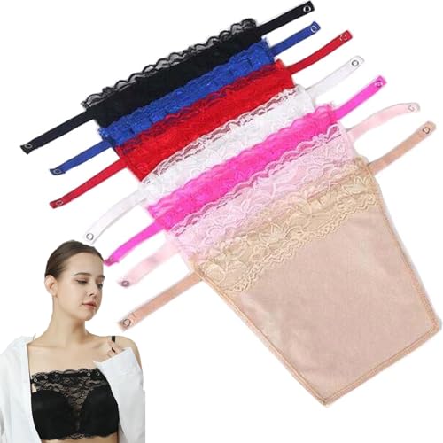 7pcs Dame Spitze Clip-on Mock Camisole BH Einsatz Overlay Modesty Panel Weste von Metyou